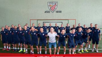 Toda la primera plantilla del Athletic rapada para mandarle su apoyo a Yeray.