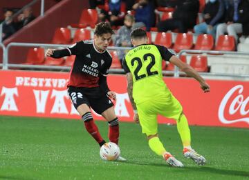 Riquelme en el Mirandés-Girona de la temporada pasada. 