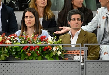 Fernando Fitz-James Stuart y Sofía Palazuelo, Duques de Hescar, asisten a la final del torneo Mutua Madrid Open que se disputa en la Caja Mágica entre el canadiense Felix Auger Aliassime y el ruso Andrei Rublev.