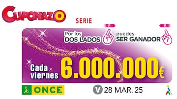 Cuponazo de la ONCE: comprobar los resultados del sorteo hoy, viernes 28 de marzo