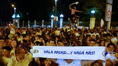 Follow the celebrations as Real Madrid's throng to the centre of the Spanish capital to wait for their heroes to bring the European Cup home.