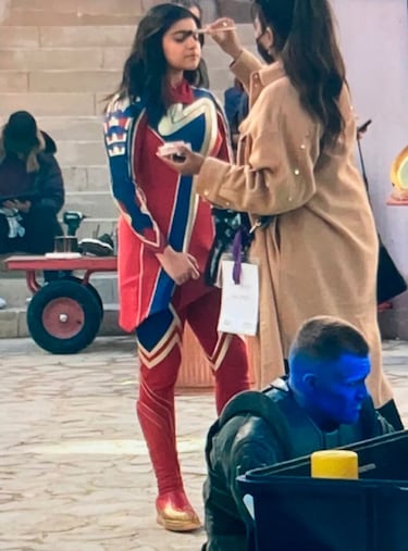 The Marvels: así luce Iman Vellani con el nuevo traje de Ms. Marvel en el set de rodaje