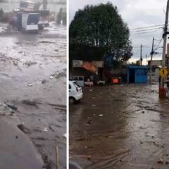 Se desborda el Río San Martín en Chalco por fuertes lluvias en EdoMex: así se ve la inundación