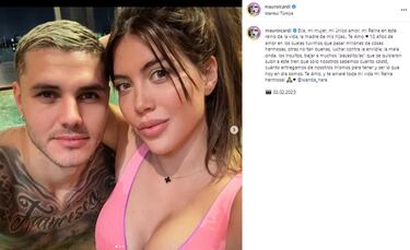 Icardi celebra su 10? aniversario con Wanda Nara y comparte una foto ¨ªntima de la argentina