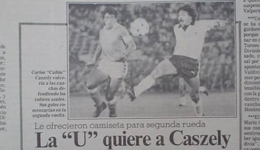 El día que Caszely preguntó a su esposa si podía jugar en la U