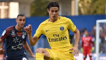 Cavani con el PSG. 