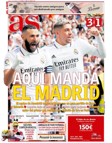 Las portadas de AS de octubre