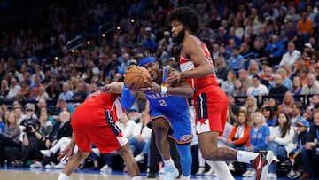 El MVP de la NBA, Shai Gilgeous-Alexander, en acción contra los Wizards.