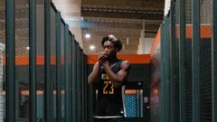 Zaire Wade, durante el Basketball Africa League Combine de París (Francia).