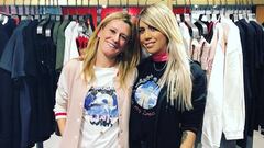 Wanda Nara, mujer y representante del futbolista Mauro Icardi, con su asistente personal, M&oacute;nica.