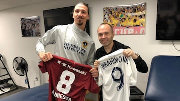 Gracias a la pretemporada del Vissel Kobe en USA, Andrés Iniesta y Zlatan Ibrahimovic volvieron a verse después de haber coincidido en el FC Barcelona