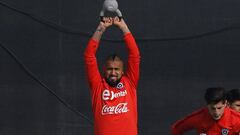 Arturo Vidal se integró a las prácticas de la Roja