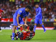 during the 10th round match between Atlas and Guadalajara as part of the Liga BBVA MX Varonil, Torneo Clausura 2026 at Jalisco Stadium, on March 07, 2026 in Guadalajara, Jalisco, Mexico.