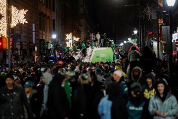 La ciudad de Philadelphia festej el triunfo que obtuvieron 40-22 ante los Kansas City Chiefs en el Super Bowl LIX. As se vivi.