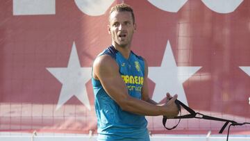 Roberto Soldado, durante un entrenamiento.