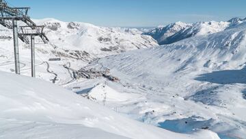 Sector Pas de la Casa de Grandvalira, ya abierto al p&uacute;blico para el esqu&iacute; y el snowboard este fin de semana. Con buena nieve. 