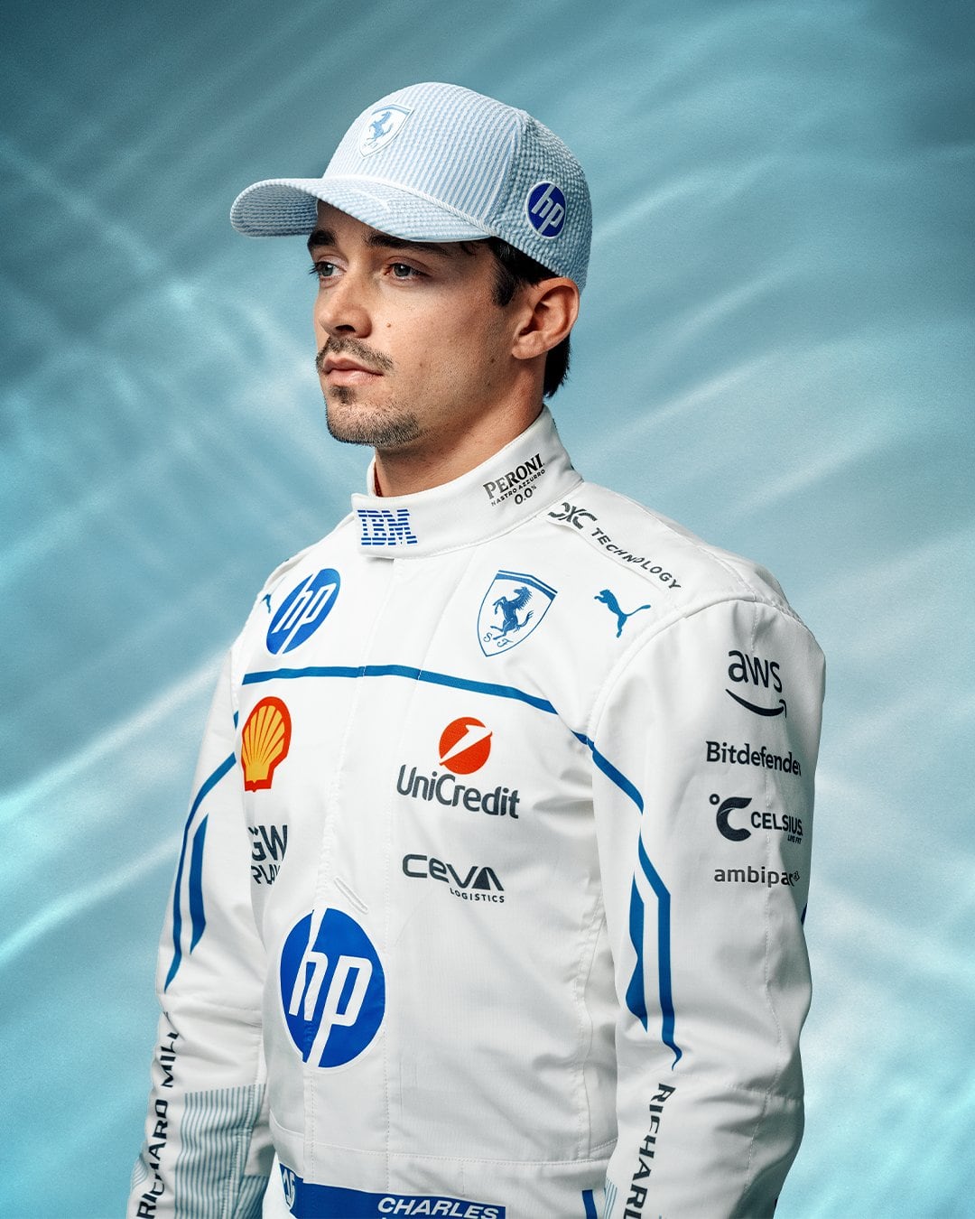 Charles Leclerc, con la equipación especial que lucirá en el GP de Mónaco.