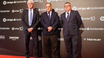 14/05/19 ALFOMBRA ROJA GALA 90 ANIVERSARIO DE LA LIGA LALIGA JAVIER TEBAS CLEMENTE VILLAVERDE