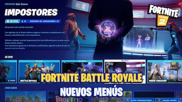 Fortnite renueva su interfaz; así son sus nuevos menús