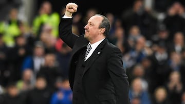 Benítez, en 2017, en un partido con el Newcastle.