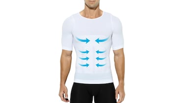 Esta camiseta de compresin de manga corta mejora el ejercicio