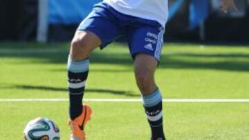 Gio, el hijo mayor de Simeone, entrena con Lionel Messi