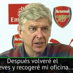 Así terminó la última rueda de prensa de Wenger