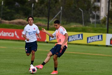 En la sede de la Federación Colombiana de Fútbol, en Bogotá, los convocados por Reinaldo Rueda para el morfociclo de la Selección Colombia tuvieron su primer día de entrenamiento. 