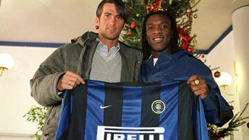 Seedorf posa con Panucci.