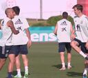 El último entrenamiento de la Selección antes del viaje a Sevilla