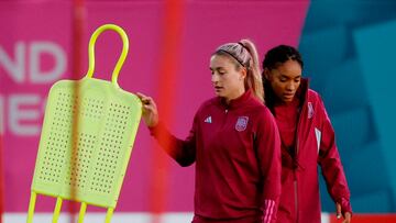 Alexia, durante un entrenamiento con España.