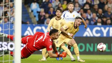 Alfonso Herrero en una de sus paradas en Zaragoz.