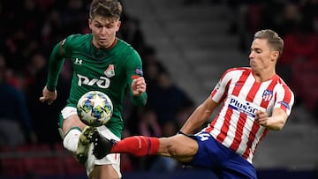 Marcos Llorente en el partido ante el Lokomotiv.