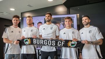 Borja S¨¢nchez, Ian Forns, Pipa ?vila, Lisandro y Thomas Rodr¨ªguez presentados como jugadores del Burgos.