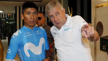 Nairo Quintana y Eusebio Unzué
