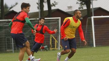 Toño durante un entrenamiento.