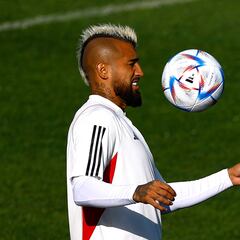 Soccer Football - Club World Cup - Flamengo Training - Stade Prince Moulay EL Hassan, Rabat, Morocco - February 9, 2023 Flamengo's Arturo Vidal during training REUTERS/Andrew Boyers