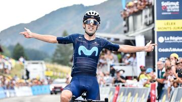 Tour de l'Ain 2022 - 3rd stage - Plateau d'Hauteville - Lélex 131 km - 11/08/2022 - Antonio Pedrero (ESP - Movistar Team) - photo Tommaso Pelagalli/SprintCyclingAgency©2022