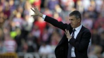 Lucas Alcaraz durante el Granada-Málaga del 4 de mayo.