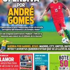 Prensa catalana: ofensiva por André Gomes y todos con Messi
