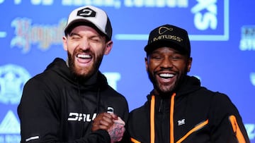 Aaron Chalmers y Floyd Mayweather cara a cara.