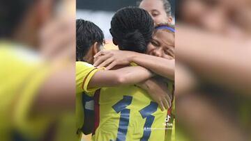 Celebración goles ante Tanzania