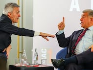 09/03/26 ELECCIONES BARCELONA PRESIDENTE
DEBATE ELECTORAL ENTRE LOS DOS CANDIDATOS
JOAN LAPORTA Y VICTOR FONT ORGANIZADO POR EL GRUPO GODO Y MEDIADO POR JORDI BASTE