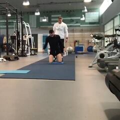 Dani Carvajal sigue entrenando a tope para volver cuanto antes