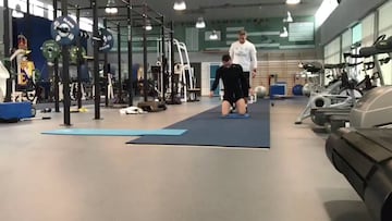 Dani Carvajal sigue entrenando a tope para volver cuanto antes