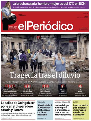 ¡°No camin¨¢is solos¡±: la prensa copa sus portadas con la cat¨¢strofe de la DANA