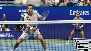 Marcel Granollers durante la final de dobles con Horacio Zeballos en el US Open.
