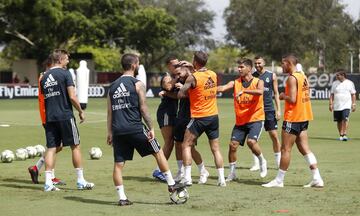 Sergio Ramos, Lucas Vázquez, Marcos Asensio, Isco, Nacho, Carvajal, Theo, Kroos y Borja Mayoral.