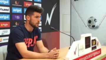 Jordi Calavera, durante la rueda de prensa en el Nou Estadi.