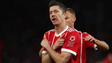 Lewandowski celebra un gol